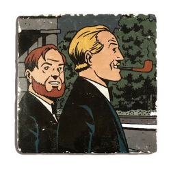 Collectible marble sign Blake and Mortimer The will of William S. (20x20cm)