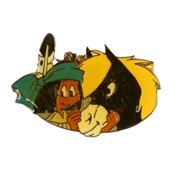 Pin's de Yakari avec son cheval Petit Tonnerre Version dorée (Casterman 92)