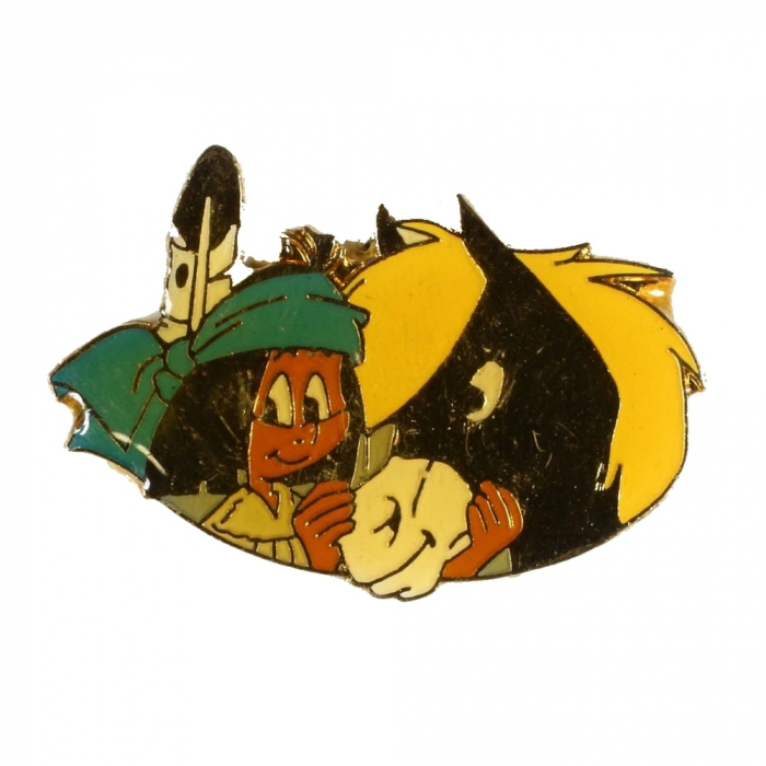 Pin's de Yakari con su caballo Pequeño Trueno dorado (Casterman 92)