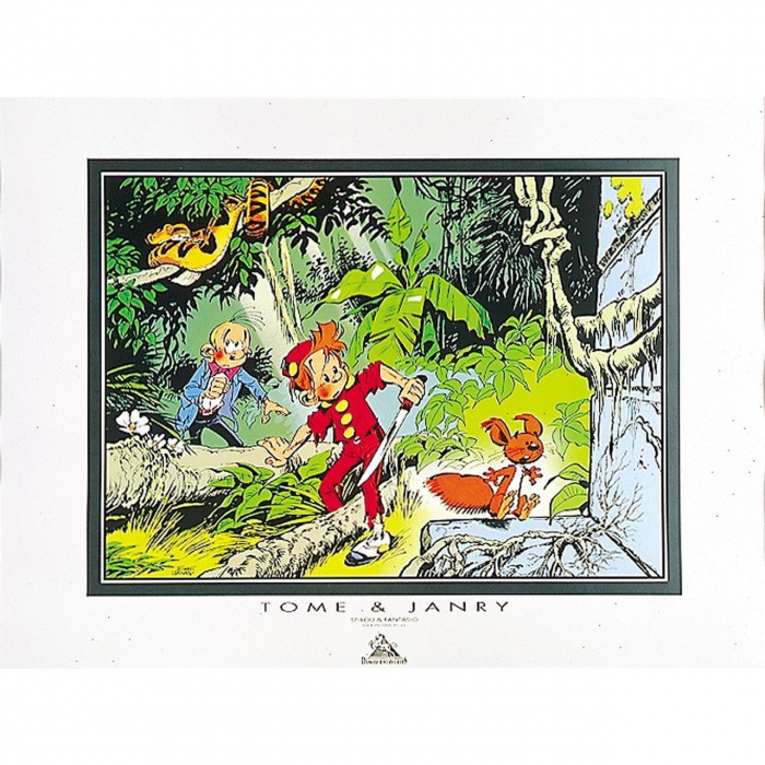 Poster Offset Tome & Janry de Spirou et Fantasio dans la jungle (80x60cm)