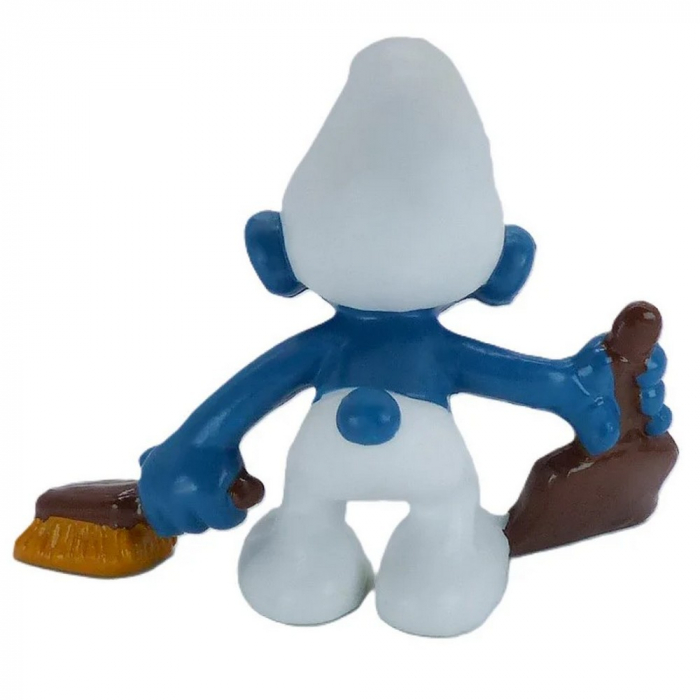 Schleich The Smurfs Figure - The Smurf Sleeping on His Shovel (20043