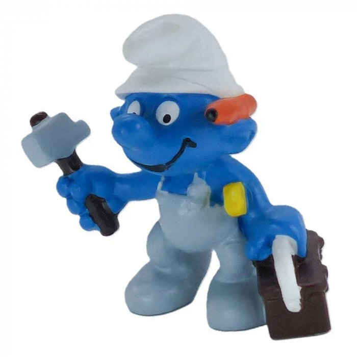 PVC PUFFI SMURF SCHLUMPF Schleich CHINA Schtroumpf Pilote d'Avion 2