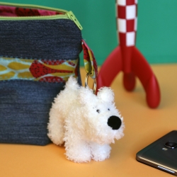 Porte-clés peluche Tintin de Milou Moulinsart 9cm 35138 (2017)