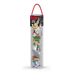 Série tube de 7 figurines Plastoy Astérix et Obélix Le Village 70385 (2017)