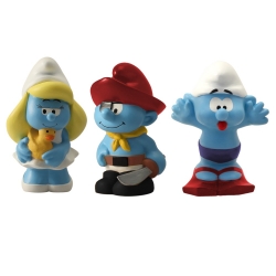 Baby Toiletry Bag with 3 figures Plastoy The Smurfs 80542 (2017)