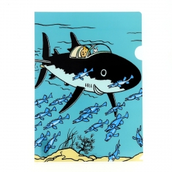 A4 Plastic Folder The Adventures of Tintin in the underwater shark (15136)