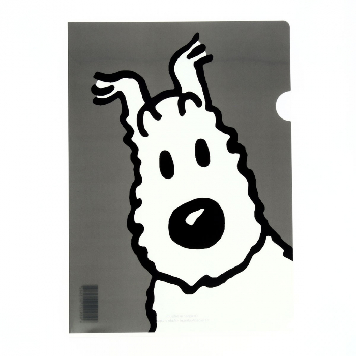 A4 Plastic Folder The Adventures of Tintin Snowy - Grey (15117)