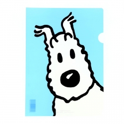 Pochette plastique A4 Les Aventures de Tintin Milou - Bleu clair (15111)