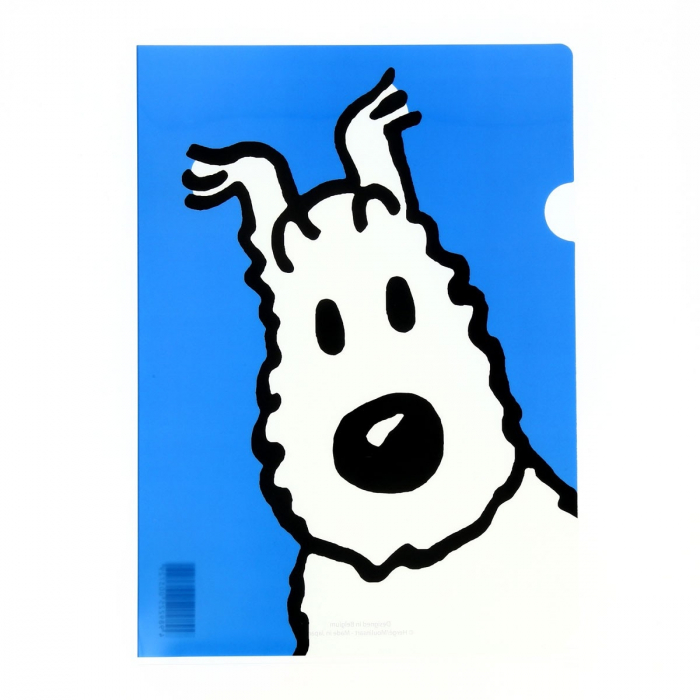A4 Plastic Folder The Adventures of Tintin Snowy - Blue (15121)