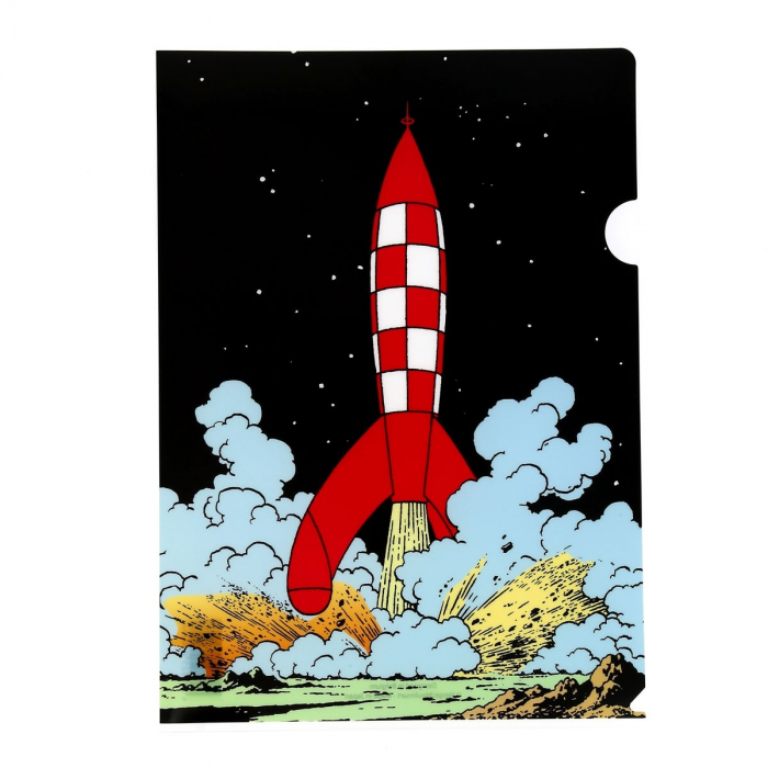 A4 Plastic Folder The Adventures of Tintin The Lunar Rocket taking off (15134)