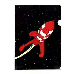 Carpeta dossier A4 Las aventuras de Tintín el cohete lunar rojo (15122)