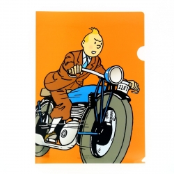 Pochette plastique A4 Les Aventures de Tintin en moto (15113)