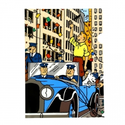 Pochette plastique A4 Les Aventures de Tintin en Amérique (15135)