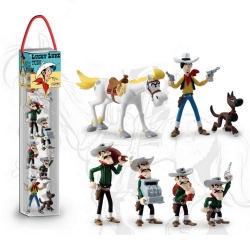Collectible Series Tube with 7 figures Plastoy Lucky Luke 70387 (2017)