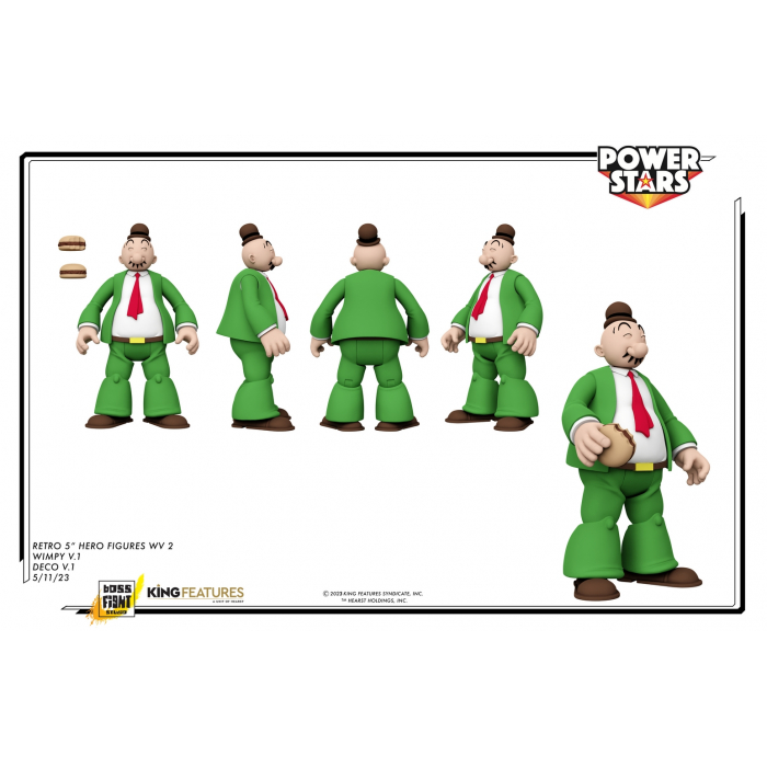 Action Figure POPEYE Wave 2 – Wellington Wimpy – Boss Fight Studio – Nuova