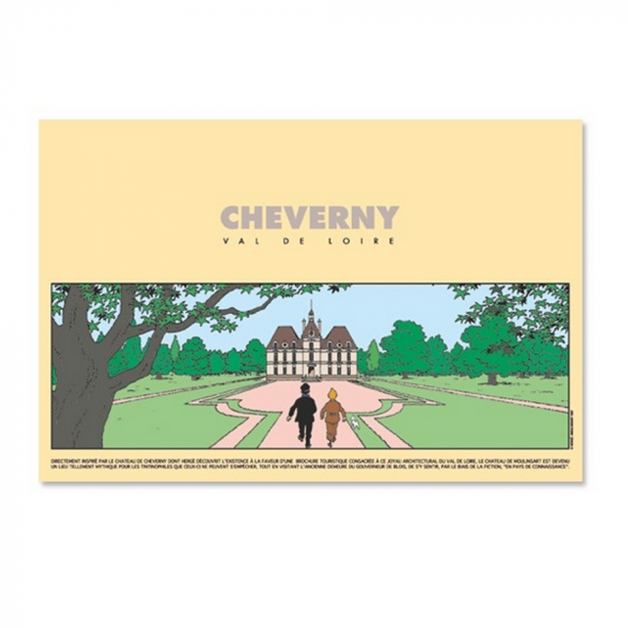 Poster Tintin Moulinsart of Marlinspike Hall entitled Cheverny (40x60cm)