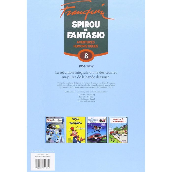 BD Spirou Et Fantasio – Tome 8 – Aventure Humoristique – Dupuis – État Correct