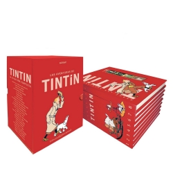 Collectible box of the albums of the adventures of Tintin 4450-8 (Spanish)