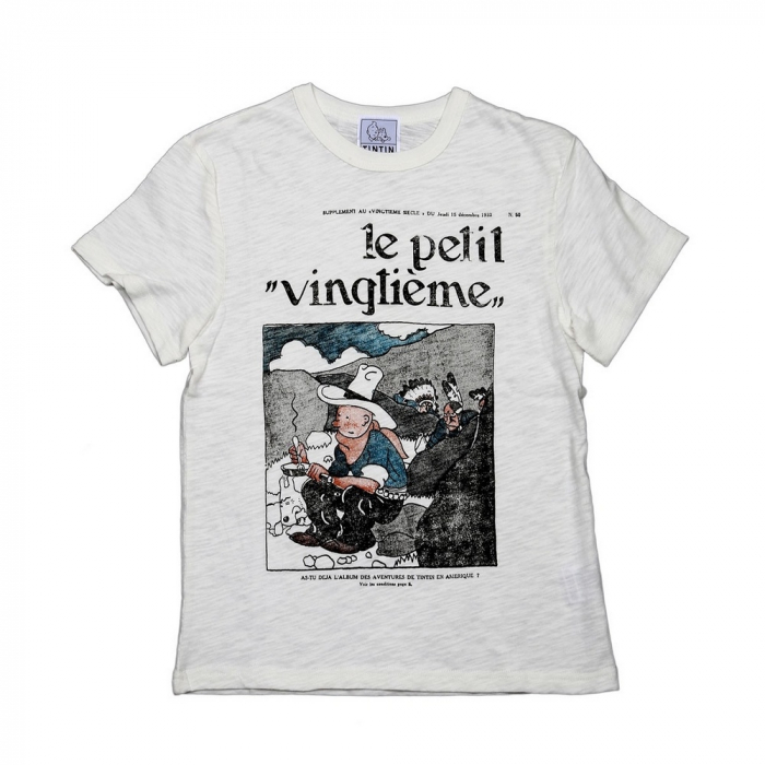 T-shirt 100% coton Le Petit Vingtième Tintin en Amérique (2016)