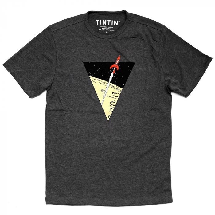 T-shirt Tintin The Adventures of Tintin: The lunar rocket - Grey (2017)