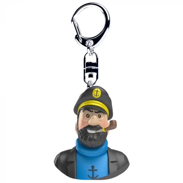 Porte-clés buste de Tintin Le Capitaine Haddock Moulinsart 4cm 42315 (2017)