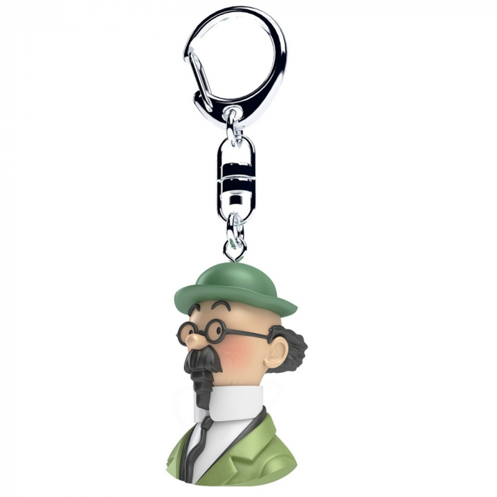 Porte-clés buste de Tintin le Professeur Tournesol Moulinsart 4cm 42320 (2017)