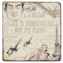 Placa de mármol Blake y Mortimer Las 3 fórmulas del profesor Sato T1 (20x20cm)