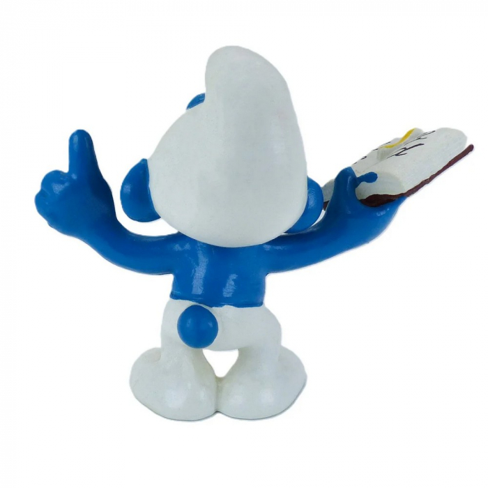 Figurine Schtroumpf Patrouilleur Schleich – Édition Collector 1983-2000 Avec Bouclier (orange Ou Rouge)