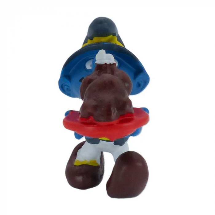 Figurine Schtroumpf Patrouilleur Schleich – Édition Collector 1983-2000 Avec Bouclier (orange Ou Rouge)