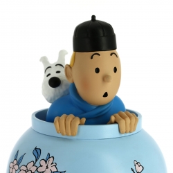 Figurine de collection Moulinsart Tintin et Milou dans la potiche 46401 (2017)
