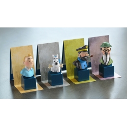 Set de 8 mini bustos de colección Tintín Moulinsart PVC 7,5cm (2017)