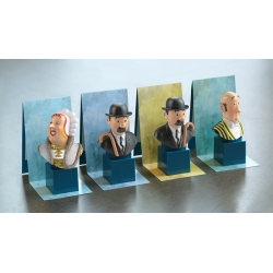 Set de 8 mini bustos de colección Tintín Moulinsart PVC 7,5cm (2017)