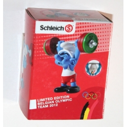 Figura Schleich® Pitufo Levantador de pesas Equipo Olímpico Belga 2012 (40267)