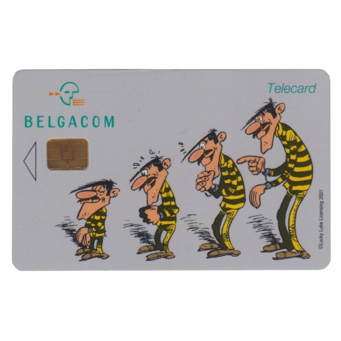 Télécarte de collection Belgacom Lucky Luke Les Daltons (2001)