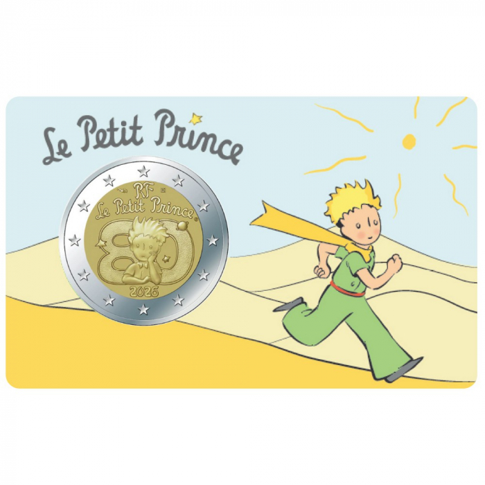 Monnaie de 2 € commémorative Paris Le Petit Prince - Le désert