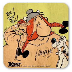 Asterix and Obelix Logoshirt® Coaster 10x10cm (Toc! Toc! Toc!)