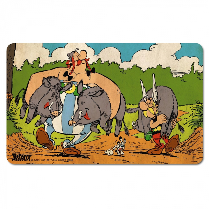 Breakfast Cutting Board Logoshirt® Astérix and Obélix 23x14cm (Boar Hunting)