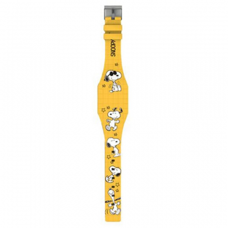 Silicone digital watch Peanuts, Snoopy (Yellow)