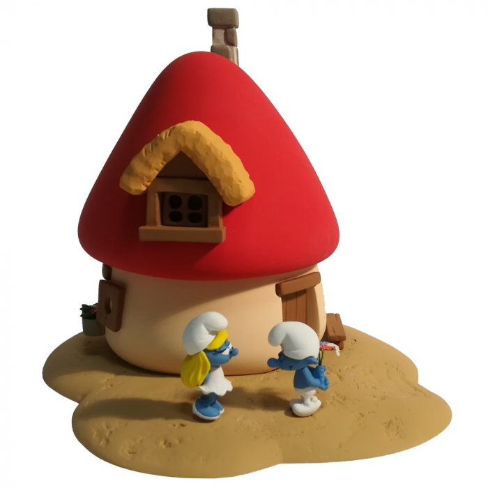 Smurfette House Fariboles with two figurines The Smurfs  MA1 (2018)