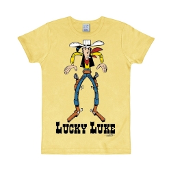 Camiseta 100% algodón Logoshirt® Lucky Luke Cowboy (Amarillo)