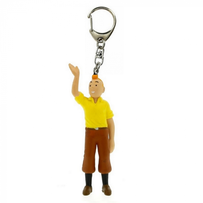 Porte-clés figurine Tintin saluant la foule 6cm Moulinsart 42434 (2011)
