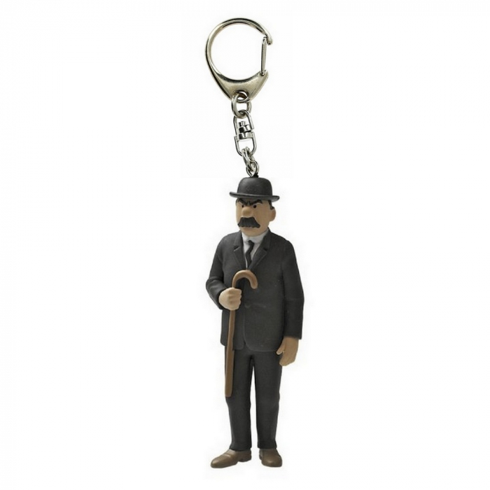 Porte-clés figurine Tintin Dupont avec sa canne 6cm Moulinsart 42448 (2010)
