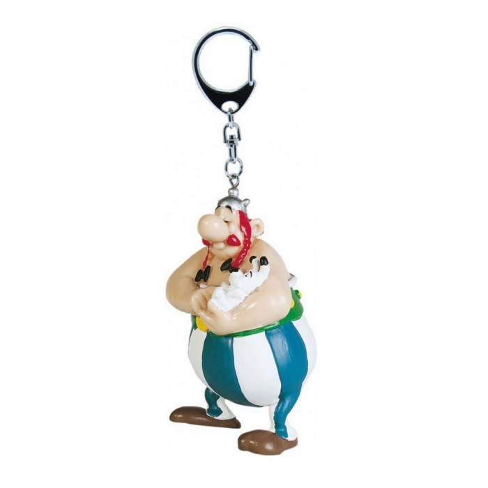 Porte-clés figurine Plastoy Astérix Obélix avec Idéfix 60402 (2015)