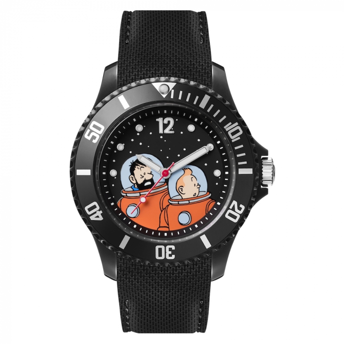 Silicone Black Watch Moulinsart Ice-Watch Tintin and Haddock Astronaut (2018)
