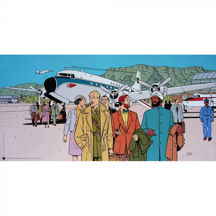 Poster affiche Blake et Mortimer un vol sans histoire, Juillard (100x50cm)