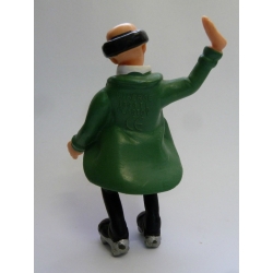 Figurine de collection Tintin Tournesol patins à moteur Plastoy (1994)