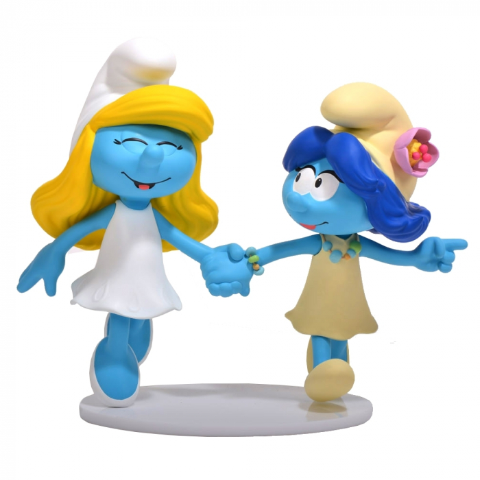 Collectible figurine Puppy Smurfette and Smurf Blossom 28cm (2018)