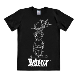 T-shirt 100% coton Logoshirt® Astérix Sketch (Noir)