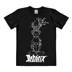 T-shirt 100% cotton Logoshirt® Asterix Sketch (Black)