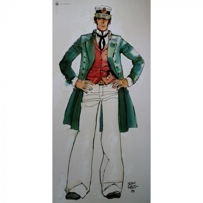 Poster affiche offset Corto Maltese, 40 ans (50x100cm)